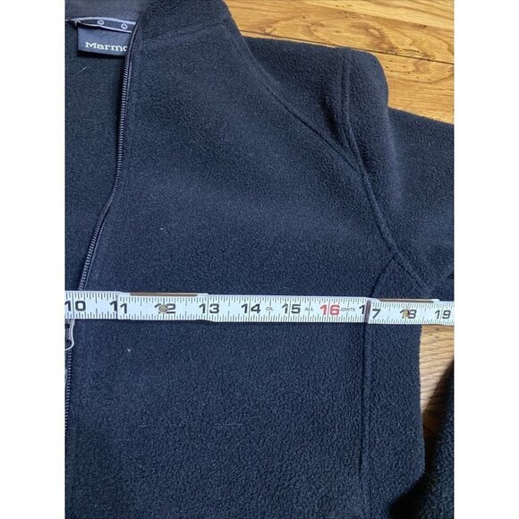 MARMOT windstopper jacket women's size medium black fleece full zip pockets A35 - Picture 6 of 8